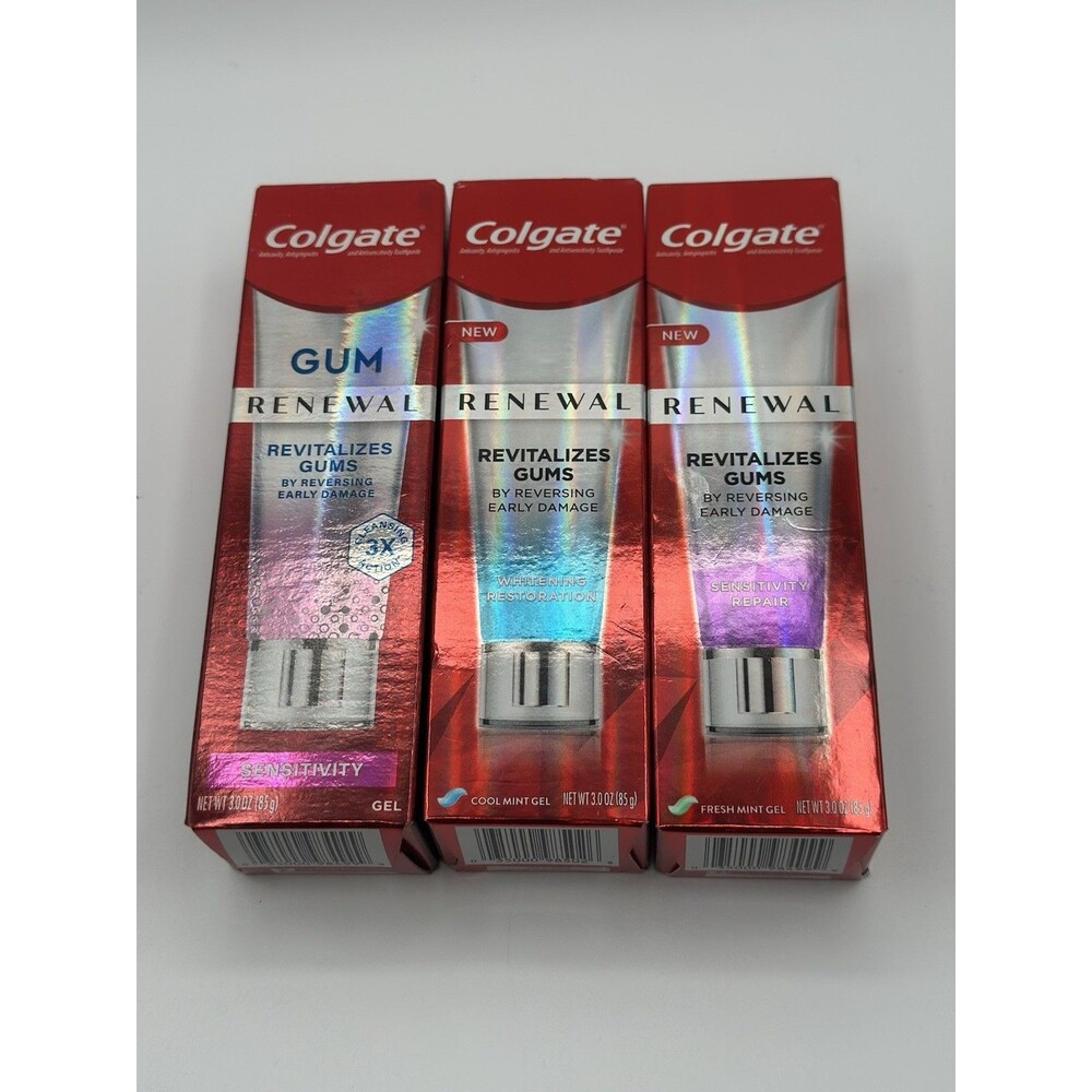 Lot Of 3 Colgate GUM RENEWAL Revitalizes Gums Toothpaste Whitening Sensitivity